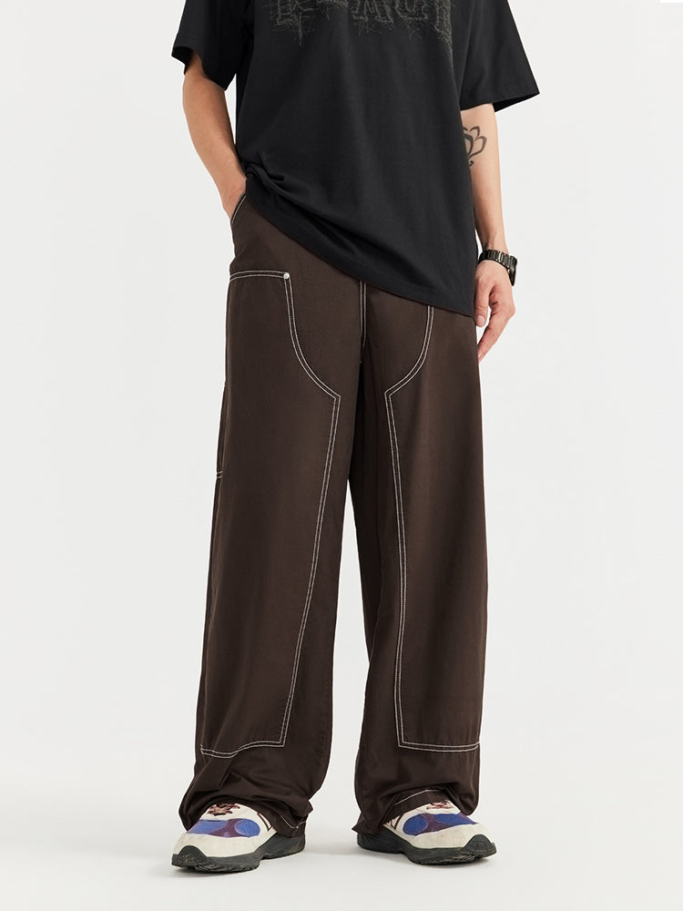 F3F Select Washed Lumberjack Wide Legged Work Pants