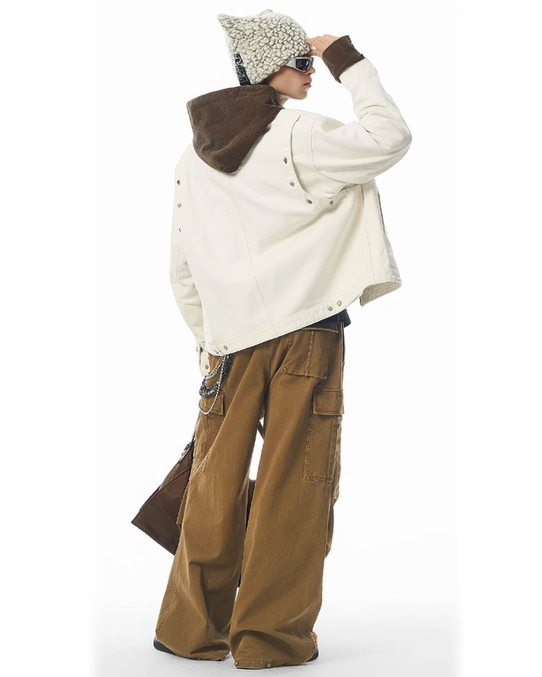 JHYQ Washed Pleated Work Baggy Cargo Pants | Face 3 Face