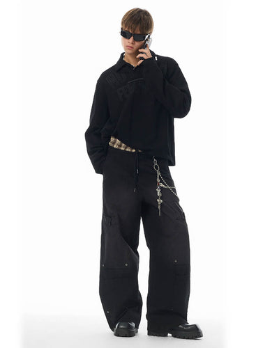 JHYQ Multi Pocket Button Baggy Work Pants | Face 3 Face