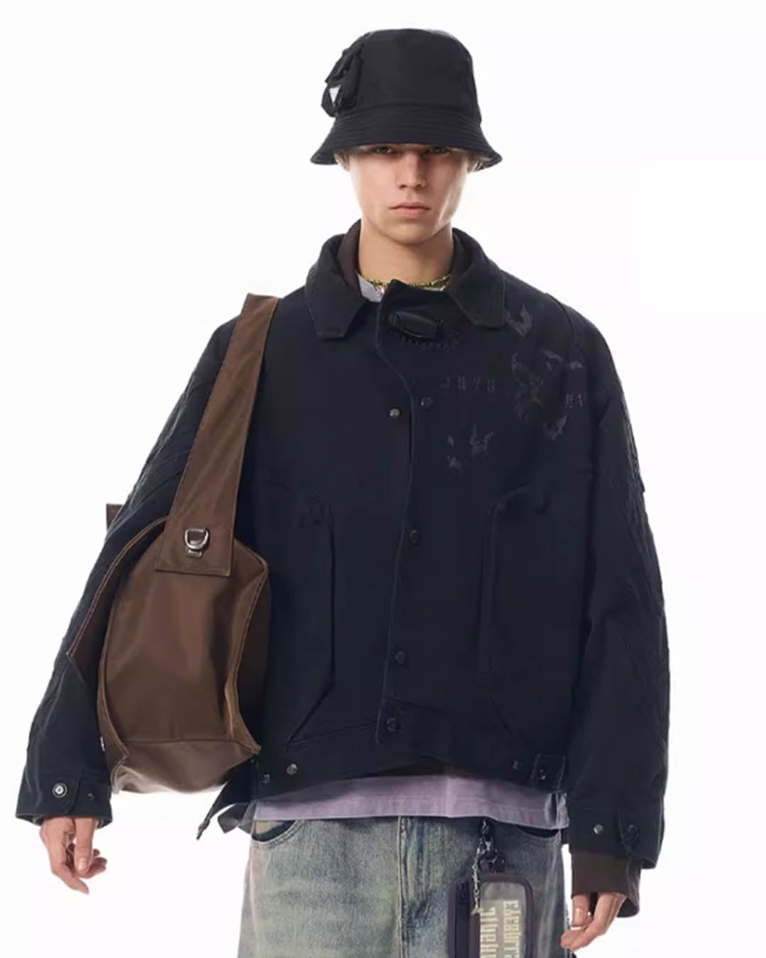 JHYQ Contrast Color Stitching Canvas Work Jacket | Face 3 Face