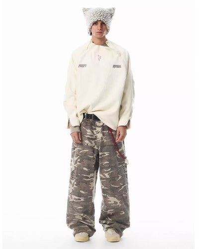 JHYQ Blocking Patchwork Pocket Design Camouflage Work Pants | Face 3 Face