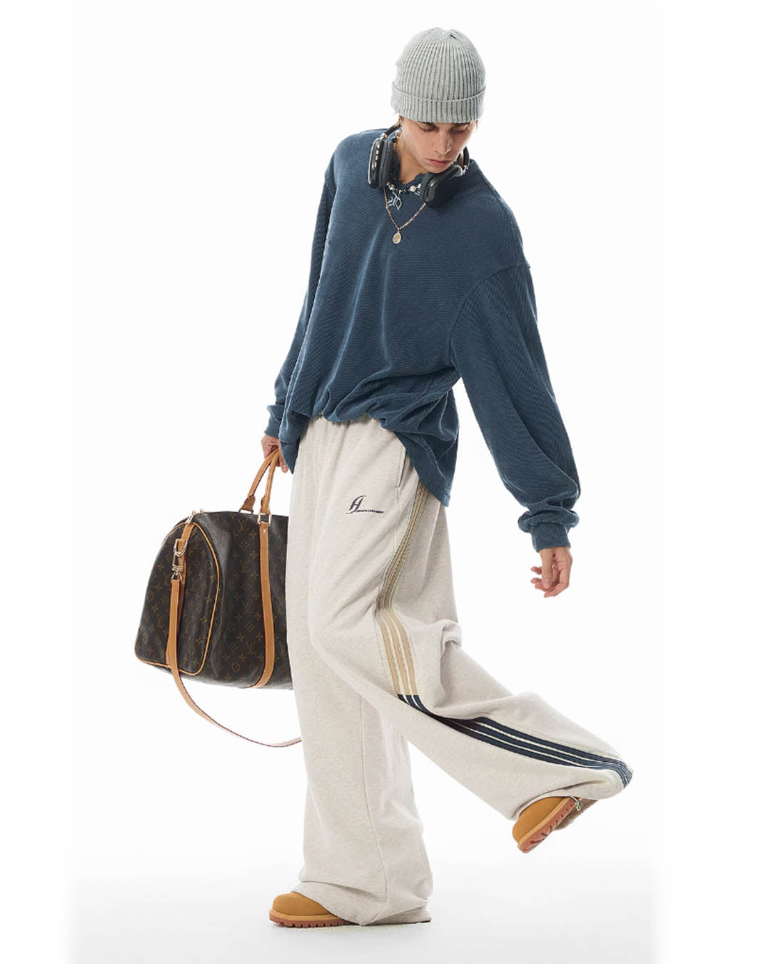 JHYQ Side Stripe Baggy Sweatpants | Face 3 Face