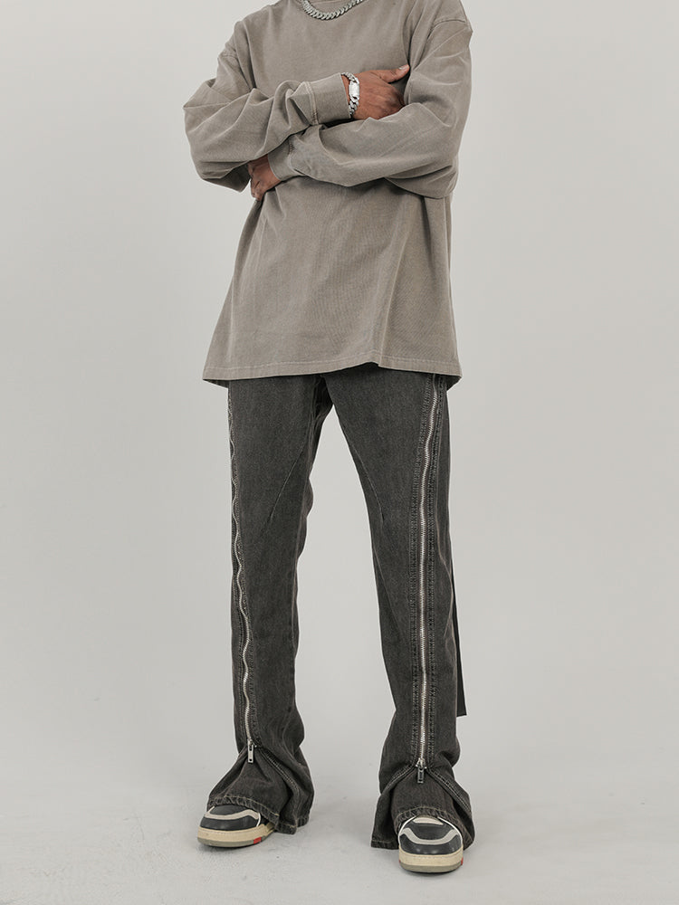 F3F Select Large Zipper Micro Large Washed Jeans