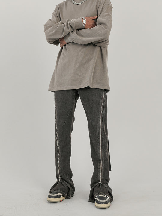 F3F Select Large Zipper Micro Large Washed Jeans