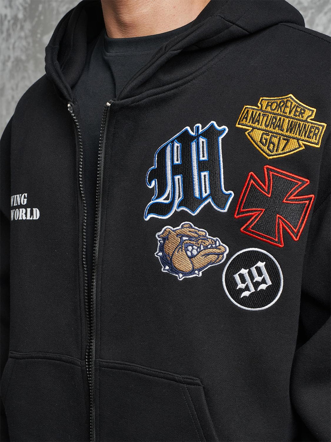 F3F Select 99 Embroidered Zip Up Hoodie | Face 3 Face