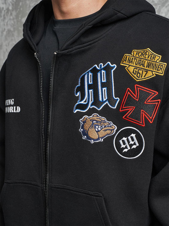 F3F Select 99 Embroidered Zip Up Hoodie | Face 3 Face