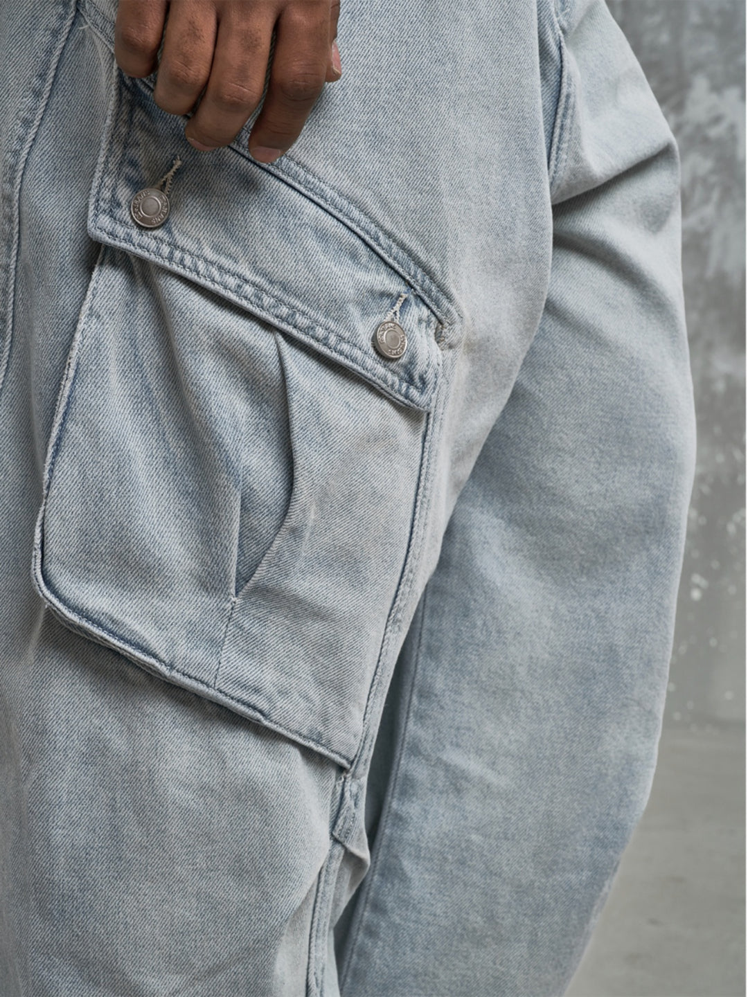 F3F Select 3D Pockets Washed Baggy Paratrooper Work Jeans | Face 3 Face