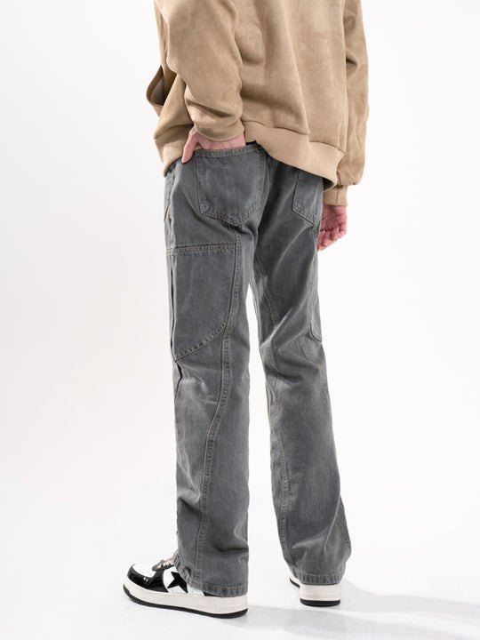 F3F Select Side Deconstruction Leg Zipper Design Jeans