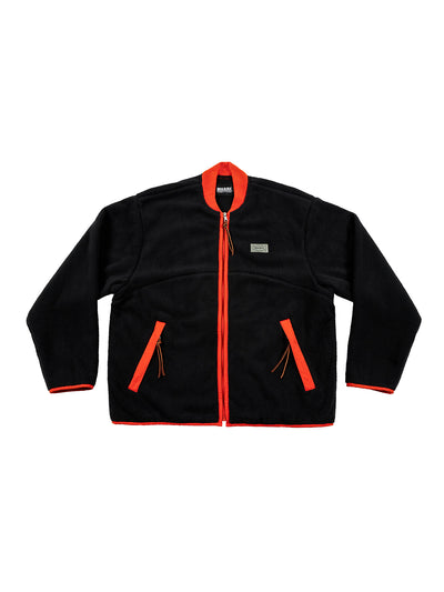 MHARF Black Hit Orange Sherpa Fleece Jacket | Face 3 Face