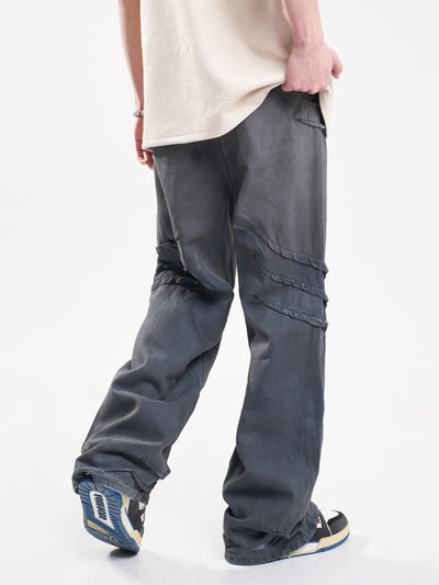 F3F Select Scratch Dirty Dye Stacked Washed Jeans