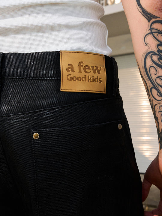 AFGK Brushed Wax Slim Straight Pants