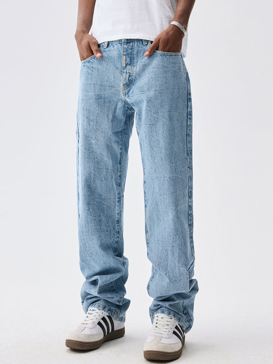 MEDM Flower Ripple Denim Jeans