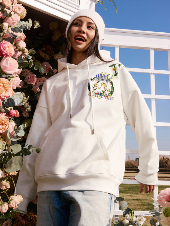 MEDM Embroidered Flowers Hoodie