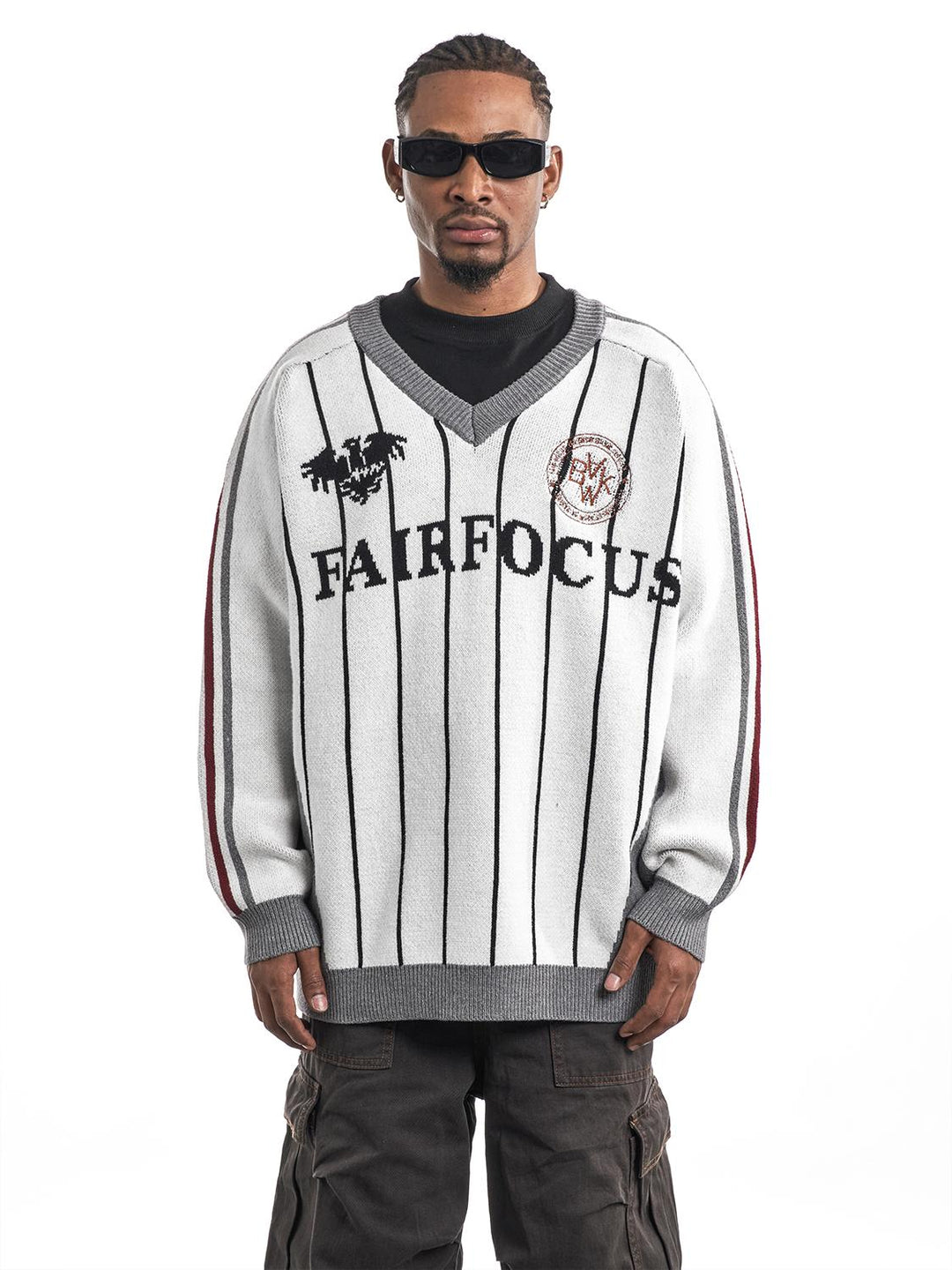 F3F Select Soccer Club Design V-neck Knit Sweater | Face 3 Face