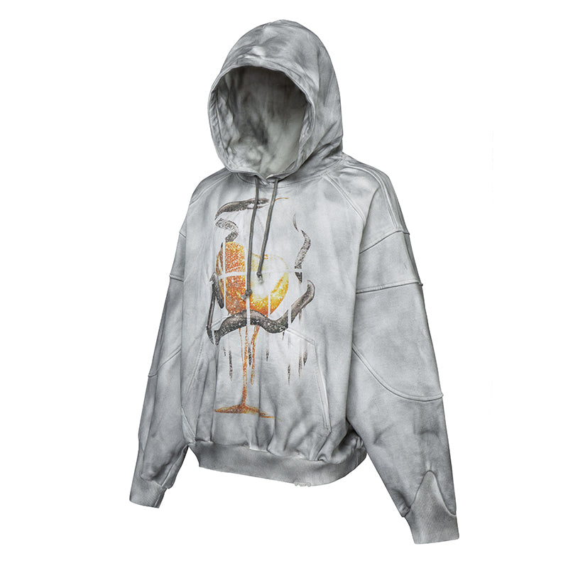 F2CE Dirty Dye Printed Hoodie | Face 3 Face