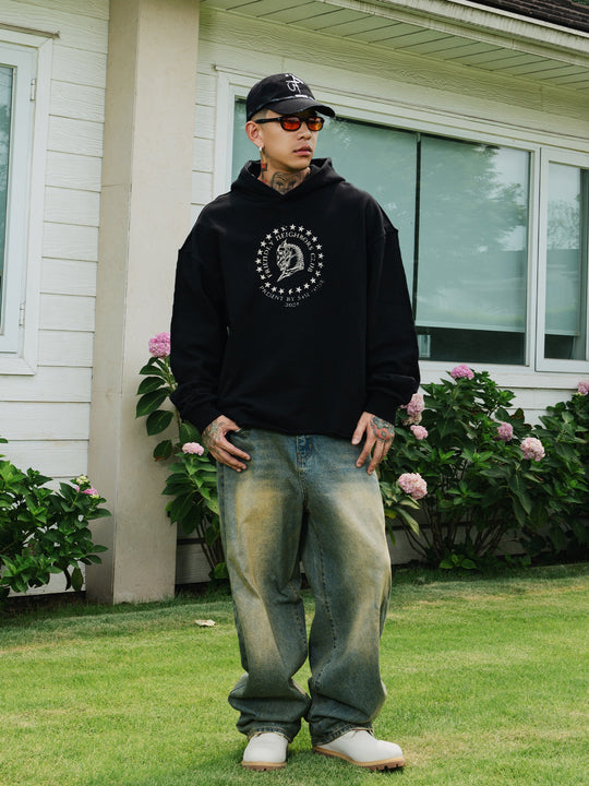 S45 War Horse Medal Stitching Hoodie | Face 3 Face