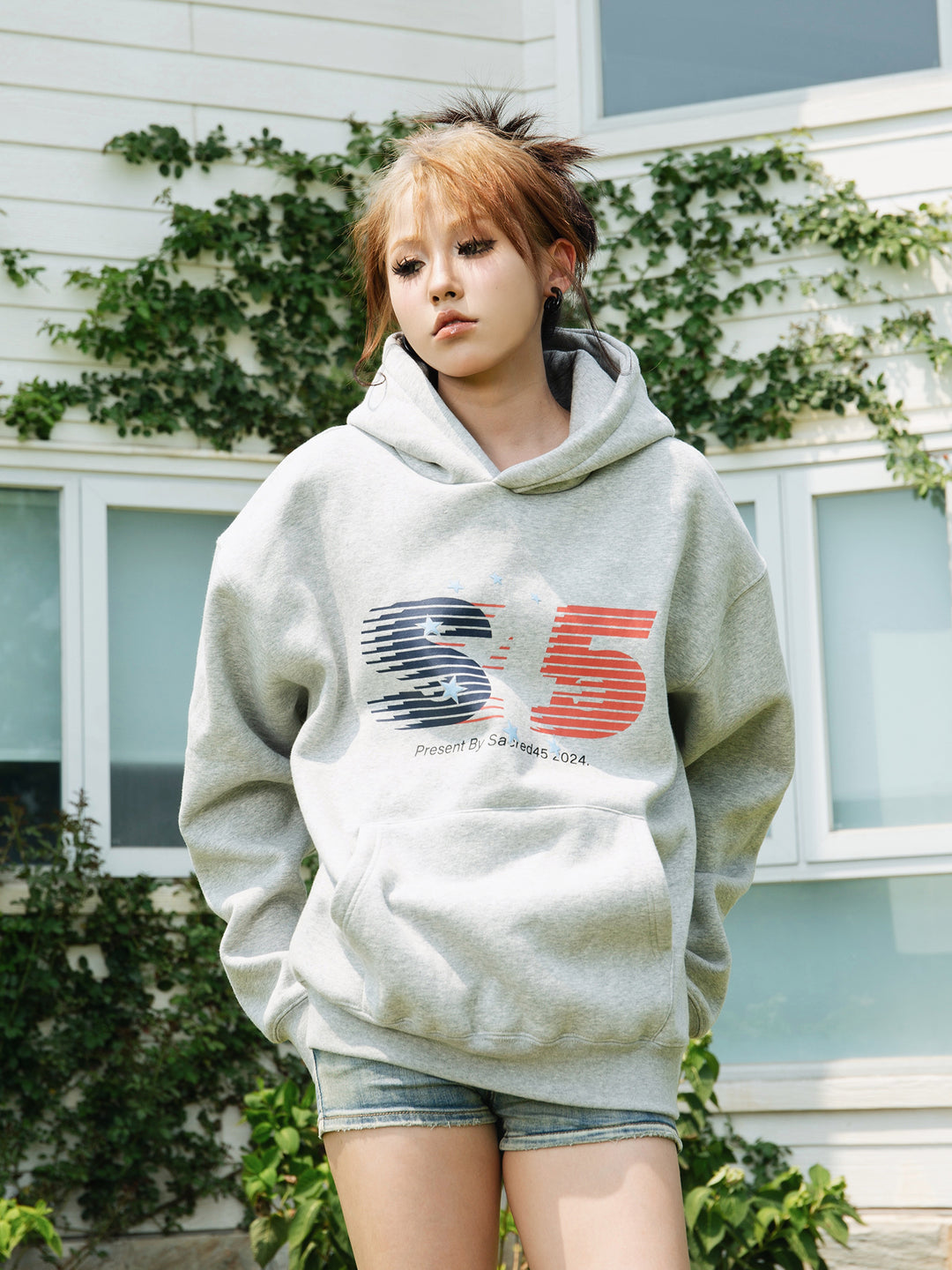 S45 Stripe Star Logo Hoodie | Face 3 Face