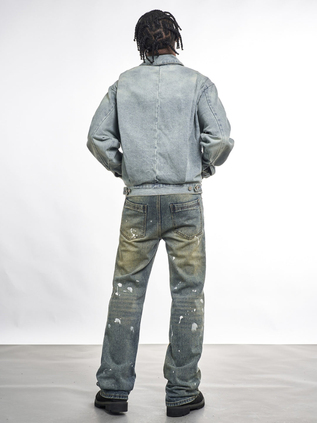 F3F Select Washed Denim Zip Up Work Jacket | Face 3 Face
