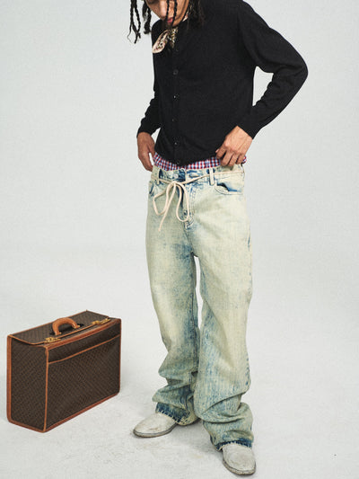 STEEPC Vintage Washed Blue Bootcut Jeans | Face 3 Face