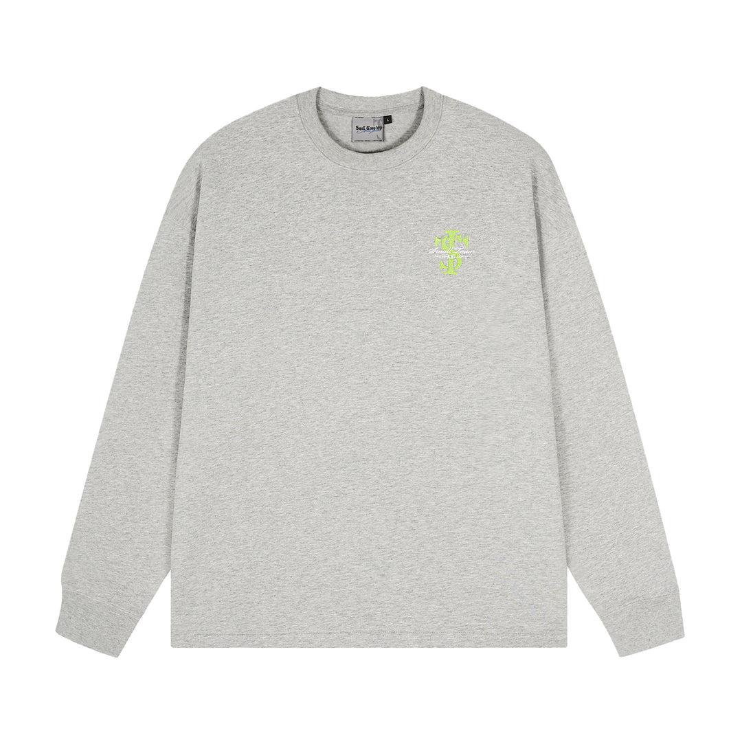 Small Town Kid Small Logo Embroidery Long Sleeved Tee | Face 3 Face
