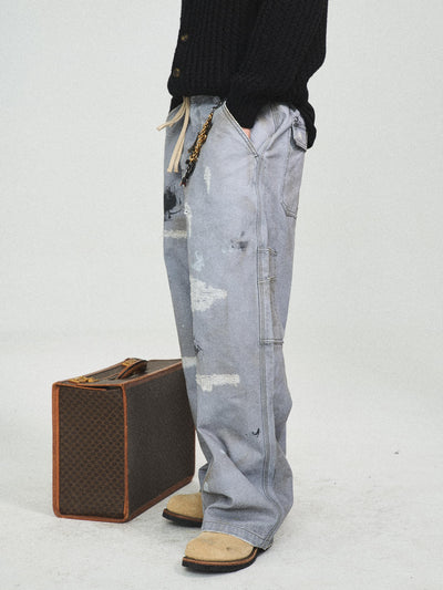 STEEPC Dyed Old Hole Dirty Work Baggy Pants | Face 3 Face