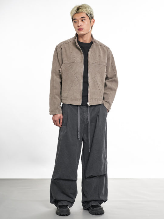 F3F Select Washed Denim Motorcycle Jacket | Face 3 Face