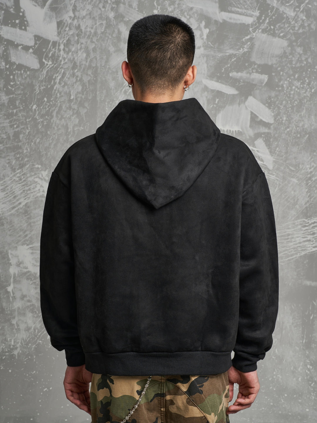 F3F Select Growing In The World Embroidered Suede Hoodie | Face 3 Face