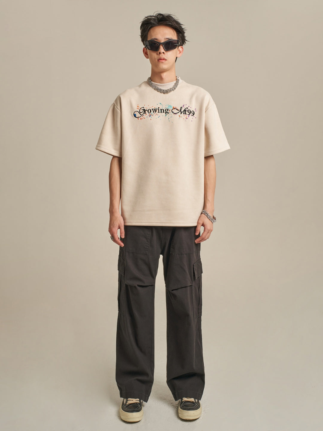 F3F Select Washed Black Casual Cargo Pants