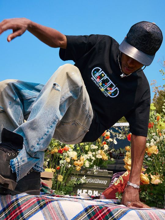 MEDM Capsule Floral Logo Print Tee