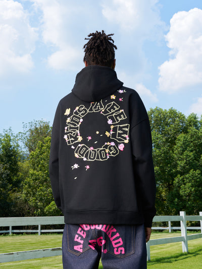 AFGK Butterfly Flower Flying Embroidery Hoodie | Face 3 Face