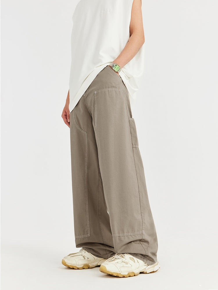 F3F Select Washed Lumberjack Wide Legged Work Pants