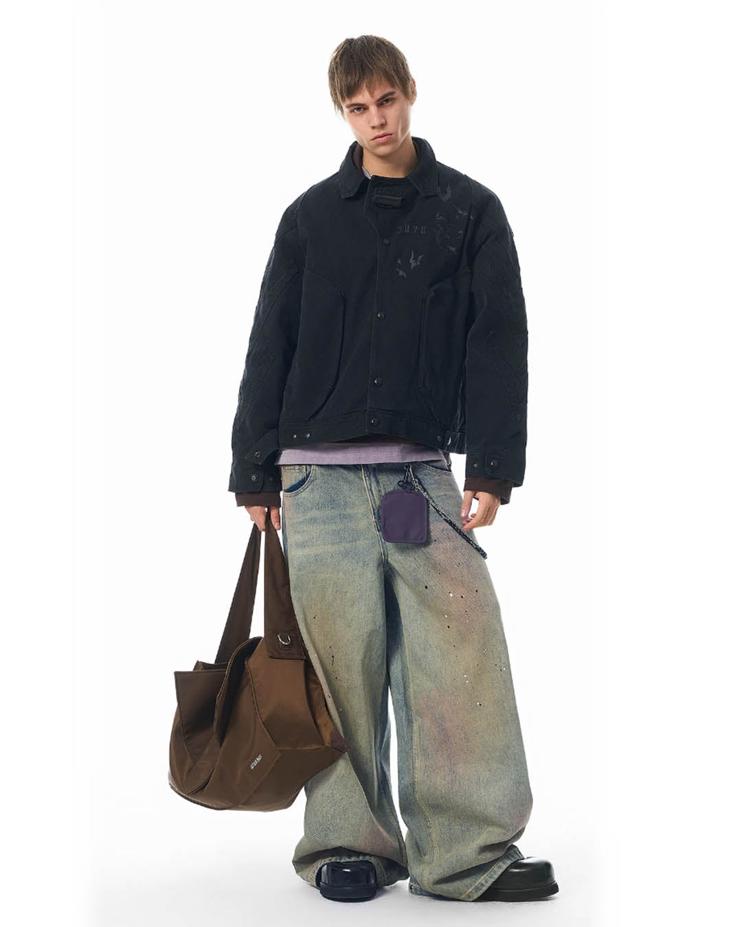 JHYQ Contrast Color Stitching Canvas Work Jacket | Face 3 Face