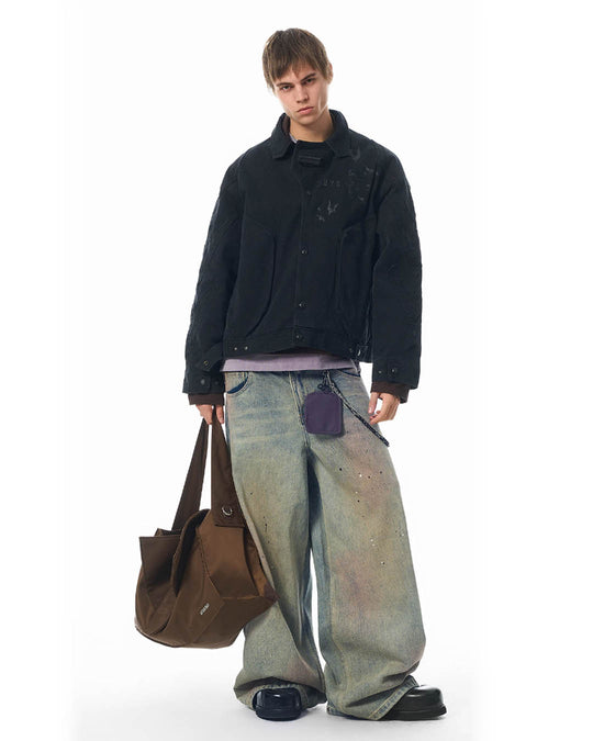 JHYQ Contrast Color Stitching Canvas Work Jacket | Face 3 Face