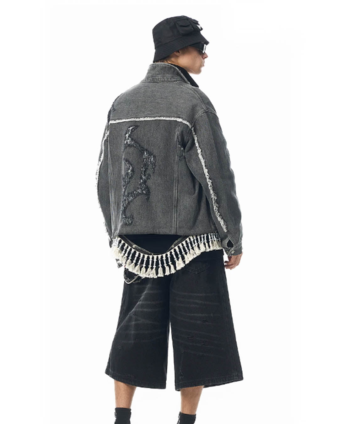 JHYQ Frayed Detachable Denim Jacket | Face 3 Face