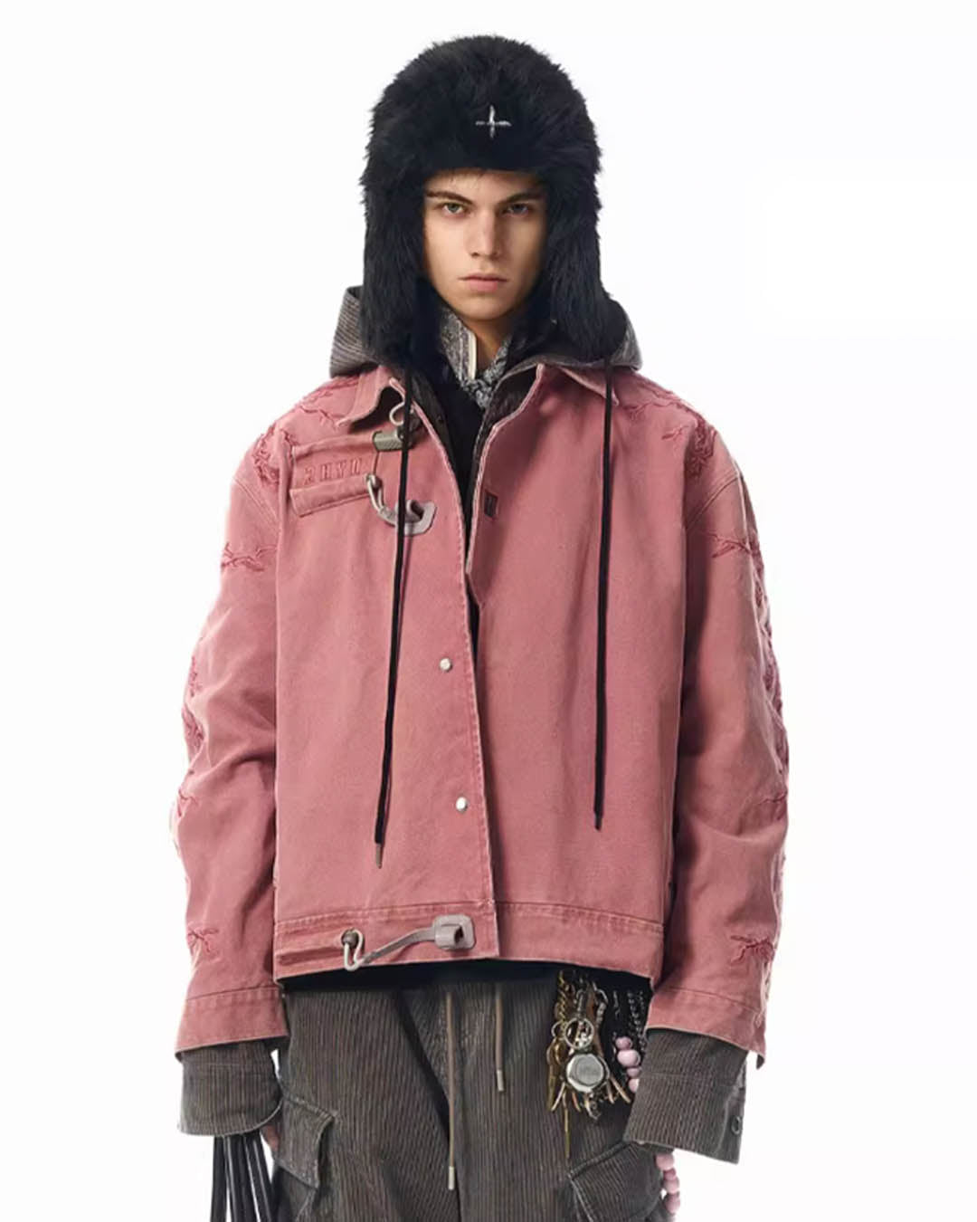 JHYQ Deconstructing Embroidery Thorn Work Jacket | Face 3 Face