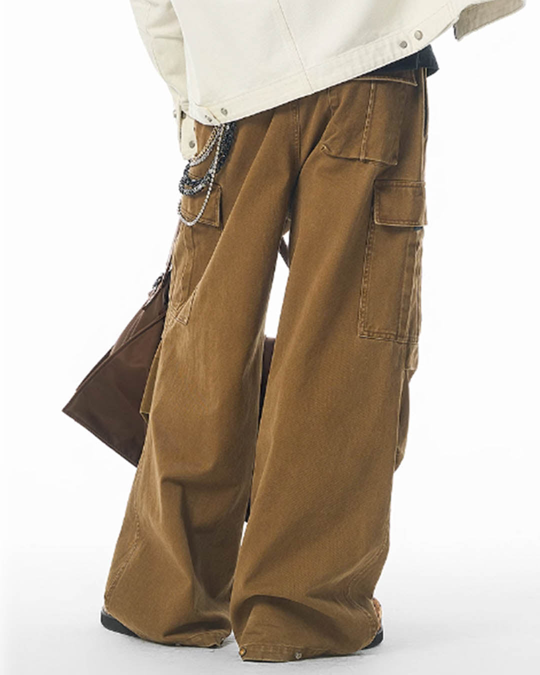 JHYQ Washed Pleated Work Baggy Cargo Pants | Face 3 Face