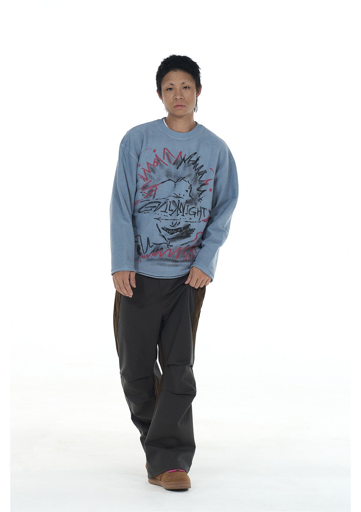 EVILKNIGHT(EK) Crazy Punk Printed Sweatshirt | Face 3 Face