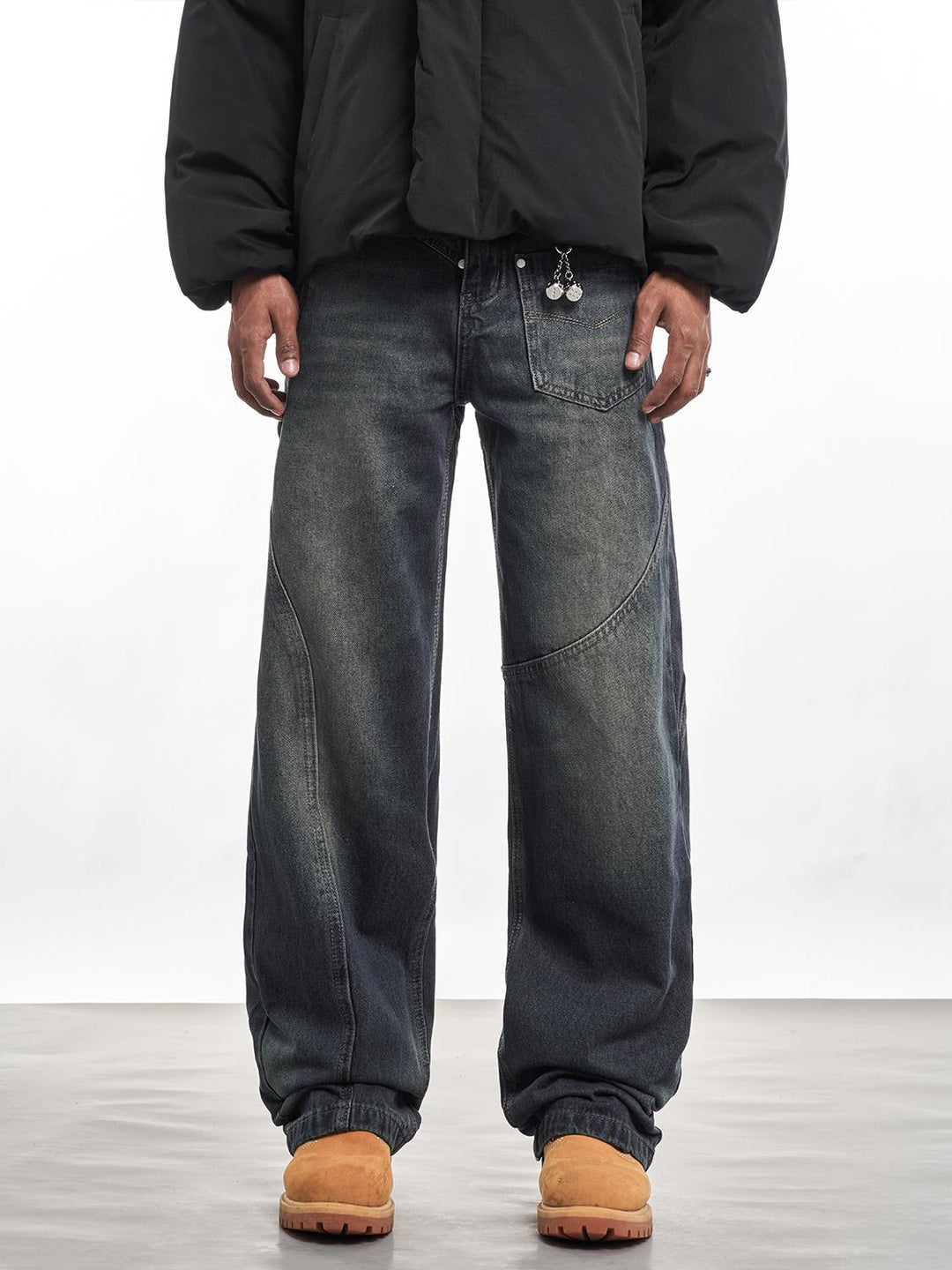 F3F Select Asymmetrical Stitch Pocket Design Jeans | Face 3 Face