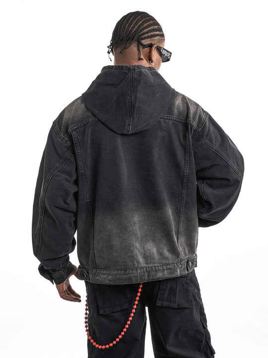 F3F Select Washed Denim Hoodie | Face 3 Face