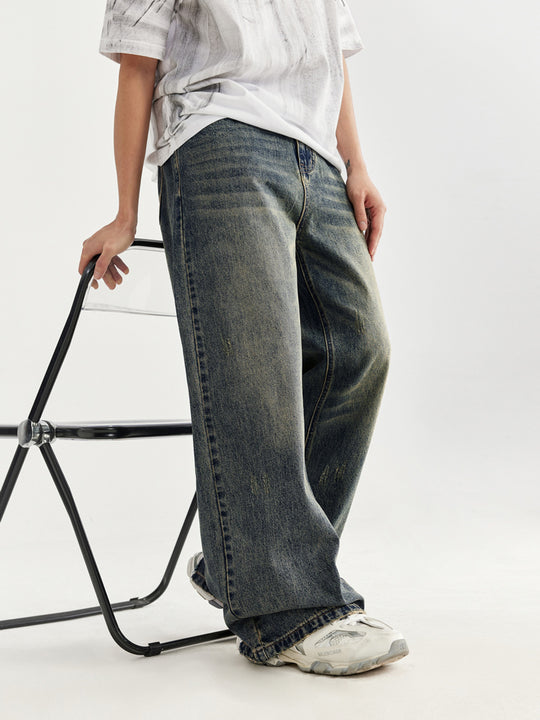 F3F Select Retro Washed Distressed Blue Jeans