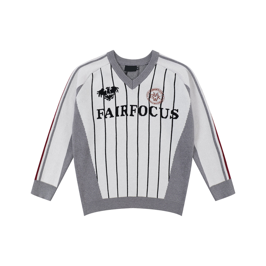 F3F Select Soccer Club Design V-neck Knit Sweater | Face 3 Face