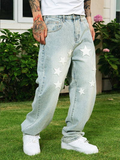 S45 Star Patch Washed Jeans | Face 3 Face