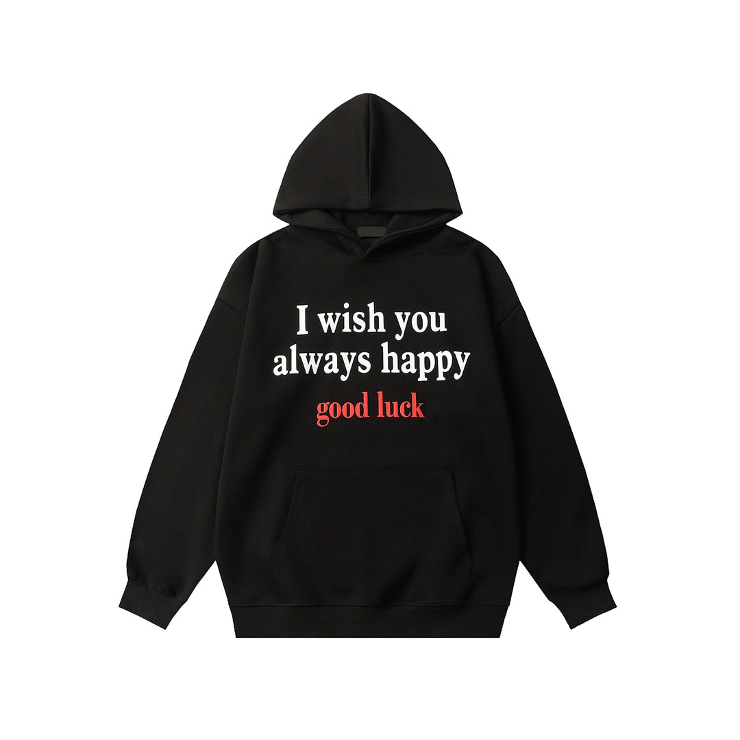 F3F Select Good Luck Printed Letter Hoodie | Face 3 Face