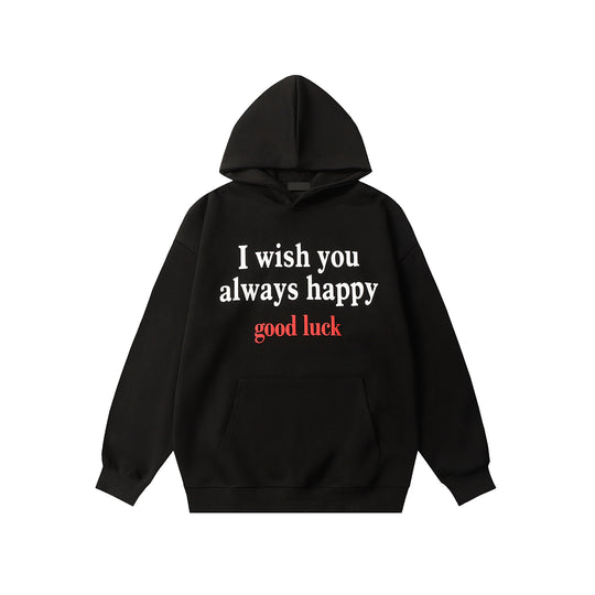 F3F Select Good Luck Printed Letter Hoodie | Face 3 Face