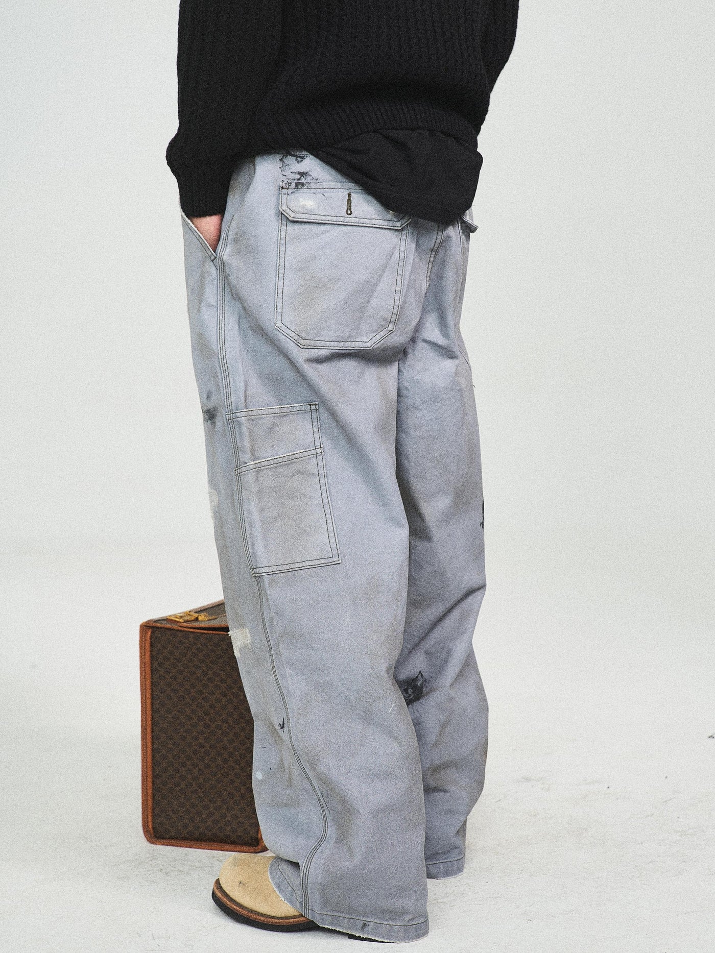 STEEPC Dyed Old Hole Dirty Work Baggy Pants | Face 3 Face