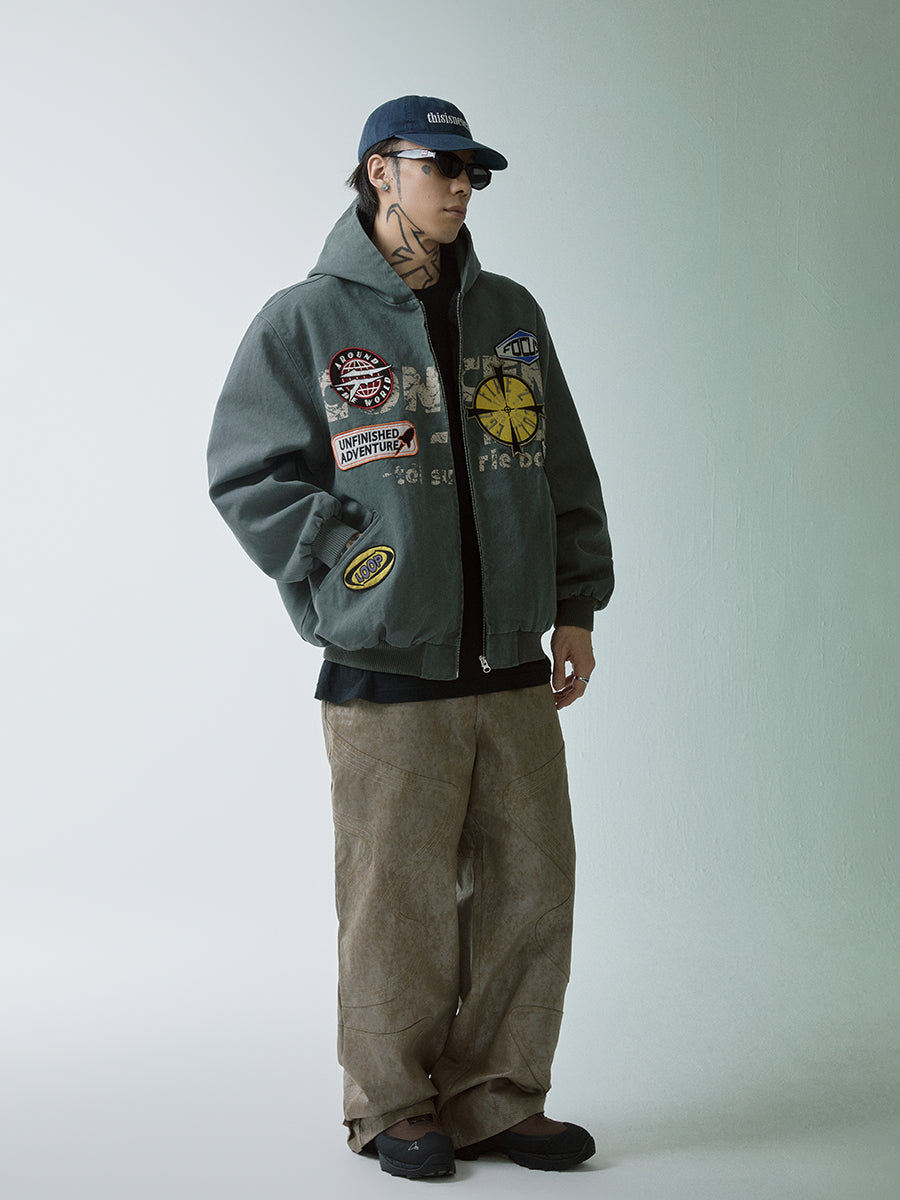 F2CE Deconstructed Patchwork Brush Wax Baggy Pants | Face 3 Face