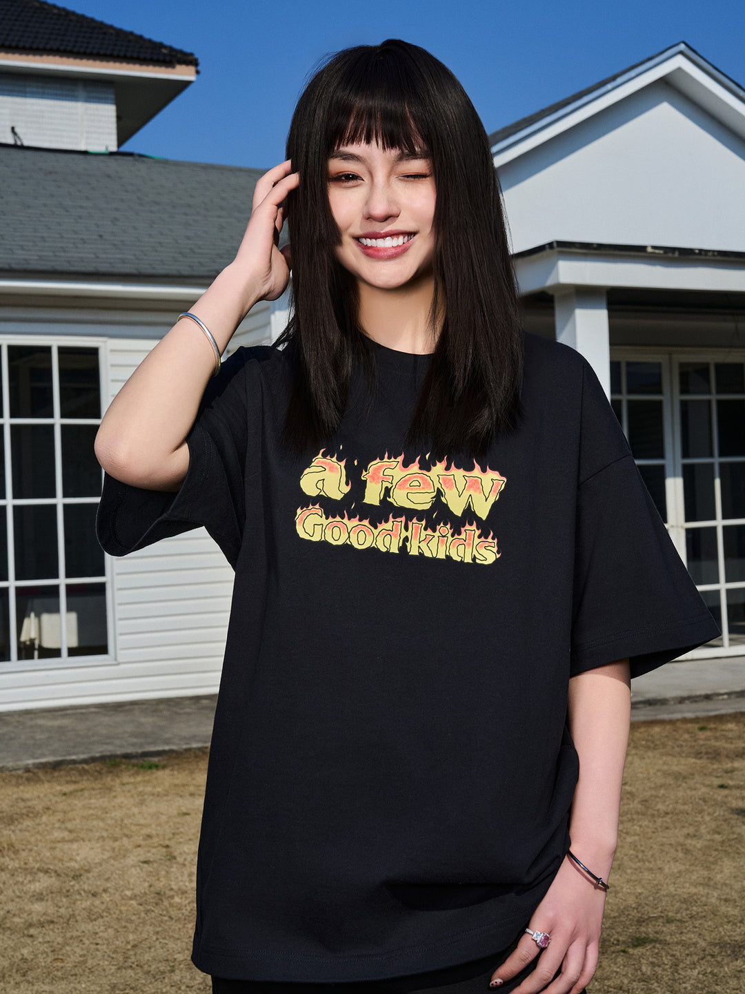 AFGK Hot Love Flame Logo Printing Tee