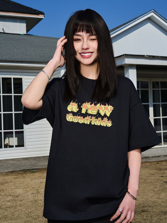 AFGK Hot Love Flame Logo Printing Tee