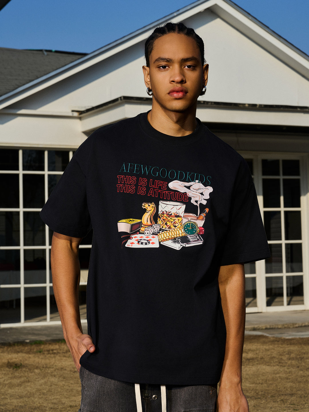 AFGK Cigarette Vintage Party Graphic Tee