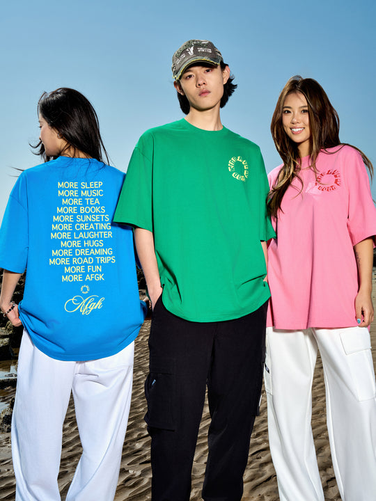 AFGK Slogan Letter Printed Tee